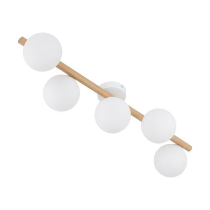 Candeeiro de teto ELYON 5xG9/40W/230V branco/pinho