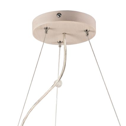 Candeeiro de teto suspenso com cabo 3xE27/60W/230V ? 47 cm pinho