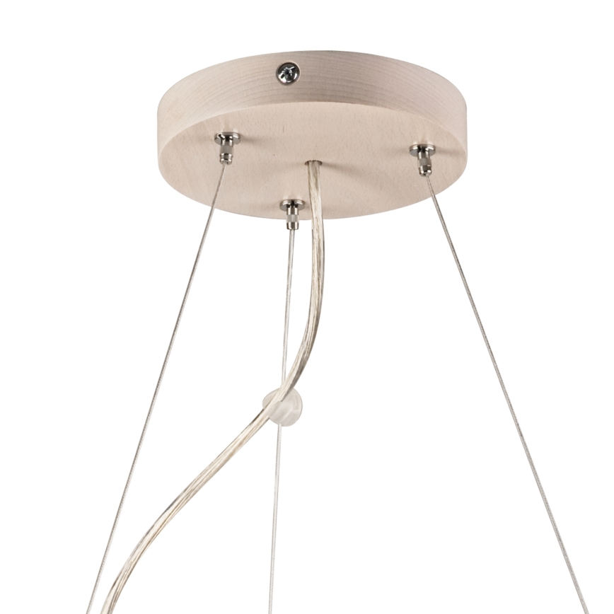 Candeeiro de teto suspenso com cabo 3xE27/60W/230V ? 47 cm pinho