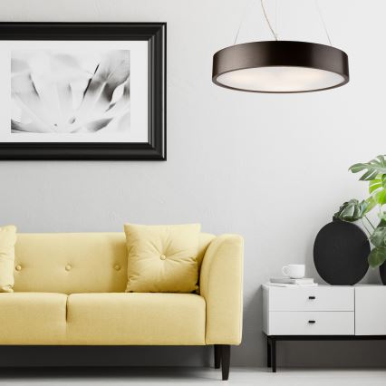 Candeeiro de teto suspenso com cabo 3xE27/60W/230V ? 47 cm pinho