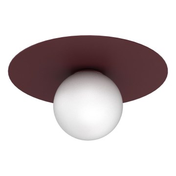 Candeeiro de teto FLAT 1xE27/15W/230V Ø 35 cm bordô