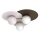 Candeeiro de teto FLAT 3xE27/15W/230V 55x60 cm bege/creme/bordô