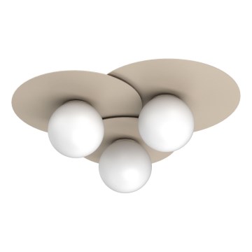 Candeeiro de teto FLAT 3xE27/15W/230V 55x60 cm bege