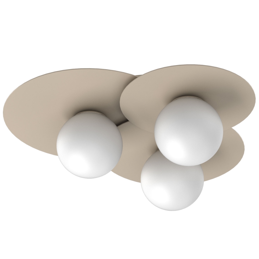 Candeeiro de teto FLAT 3xE27/15W/230V 55x60 cm bege