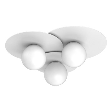 Candeeiro de teto FLAT 3xE27/15W/230V 55x60 cm branco