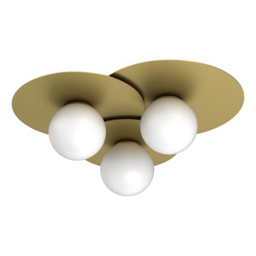 Candeeiro de teto FLAT 3xE27/15W/230V 55x60 cm dourado