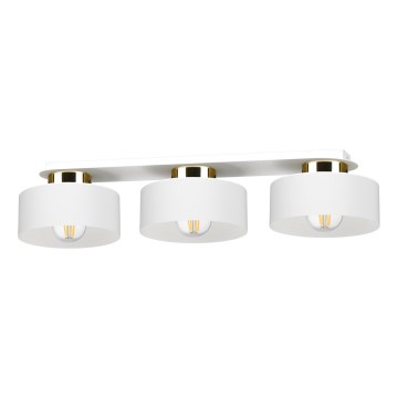 Candeeiro de teto IGNIA 3xE27/60W/230V branco/dourado