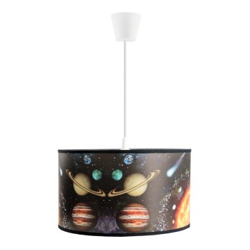 Candeeiro de teto infantil com cabo SPACE 1xE27/60W/230V