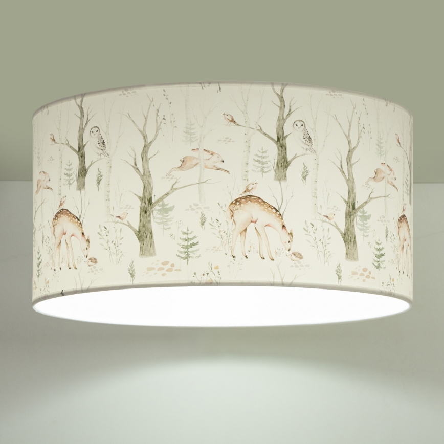 Candeeiro de teto infantil KIDS ROOM 1xE27/60W/230V, diâmetro 40 cm, com motivos de animais