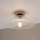 Candeeiro de teto JULL WOOD 1xE27/15W/230V, carvalho/vidro transparente, diâmetro 34 cm