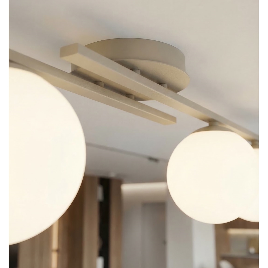 Candeeiro de teto KAIRO 3xE14/10W/230V bege