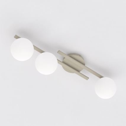 Candeeiro de teto KAIRO 3xE14/10W/230V bege
