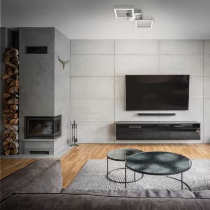 Candeeiro de teto LED/10W/230V 3000K cromo mate