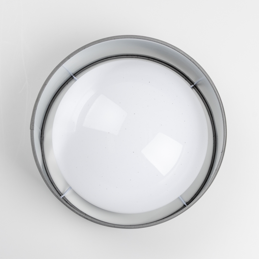 Candeeiro de teto LED/12W/230V Ø 32 cm cinzento/prateado