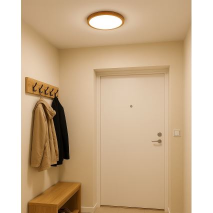 Candeeiro de teto LED/18W/230V 3000/4000/6500K Ø 23 cm bege