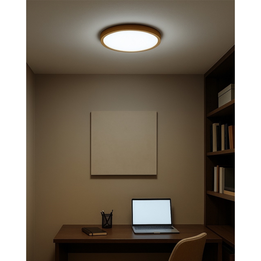 Candeeiro de teto LED/18W/230V 3000/4000/6500K Ø 23 cm bege