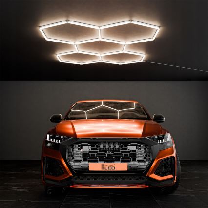 Luminária de teto HEXAGON LED/192W/85-265V 4000K 298x209 cm CRI 90 IP54 branca