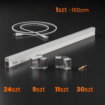 Luminária de teto HEXAGON LED/192W/85-265V 4000K 298x209 cm CRI 90 IP54 branca