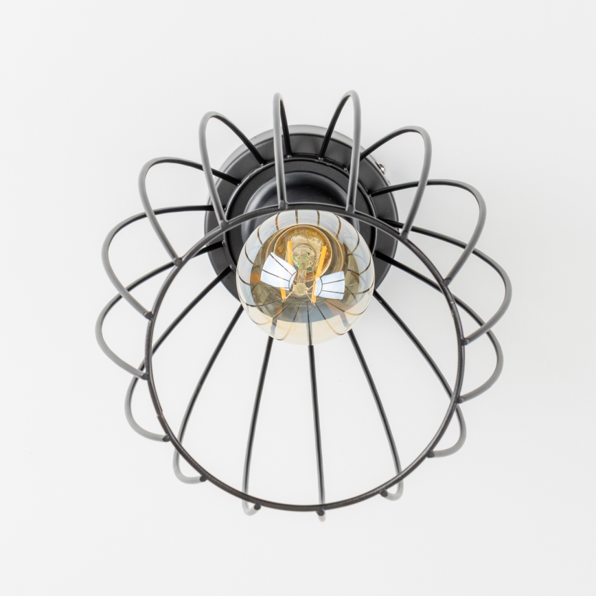 Candeeiro de teto LED 1xE27/6,5W/230V preto