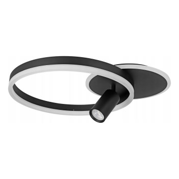 Candeeiro de teto LED 38W/230V + 1x GU10/30W, preto