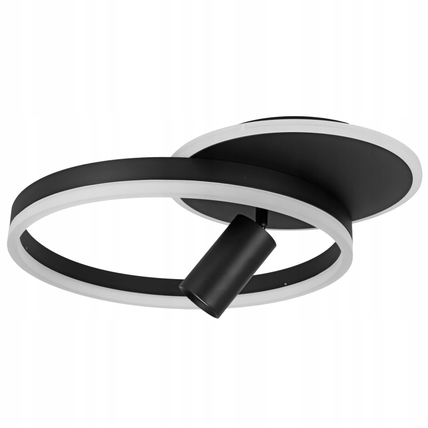 Candeeiro de teto LED 38W/230V + 1x GU10/30W, preto
