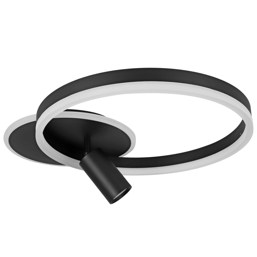 Candeeiro de teto LED 38W/230V + 1x GU10/30W, preto