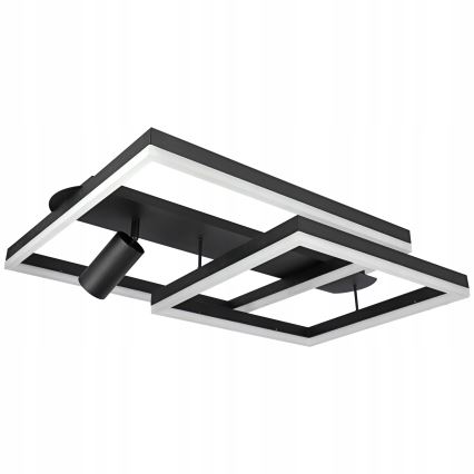Candeeiro de teto LED/38W/230V + 1xGU10/30W preto