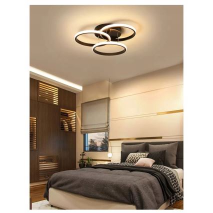 Candeeiro de teto LED/38W/230V preto