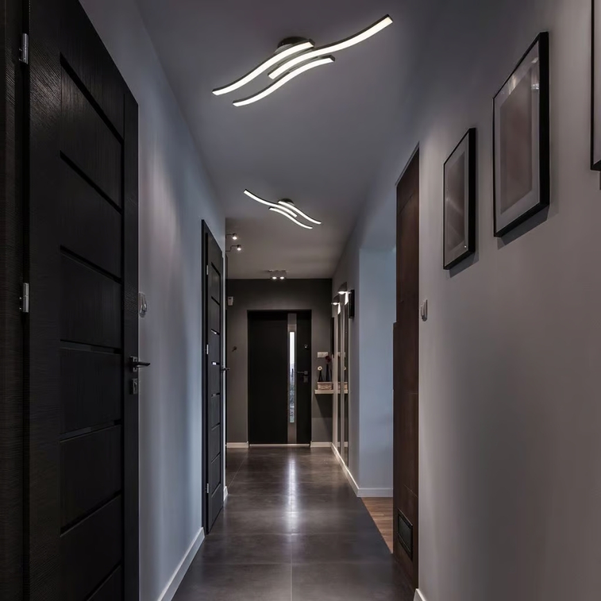 Candeeiro de teto LED 3xLED/6W/230V 2700K preto