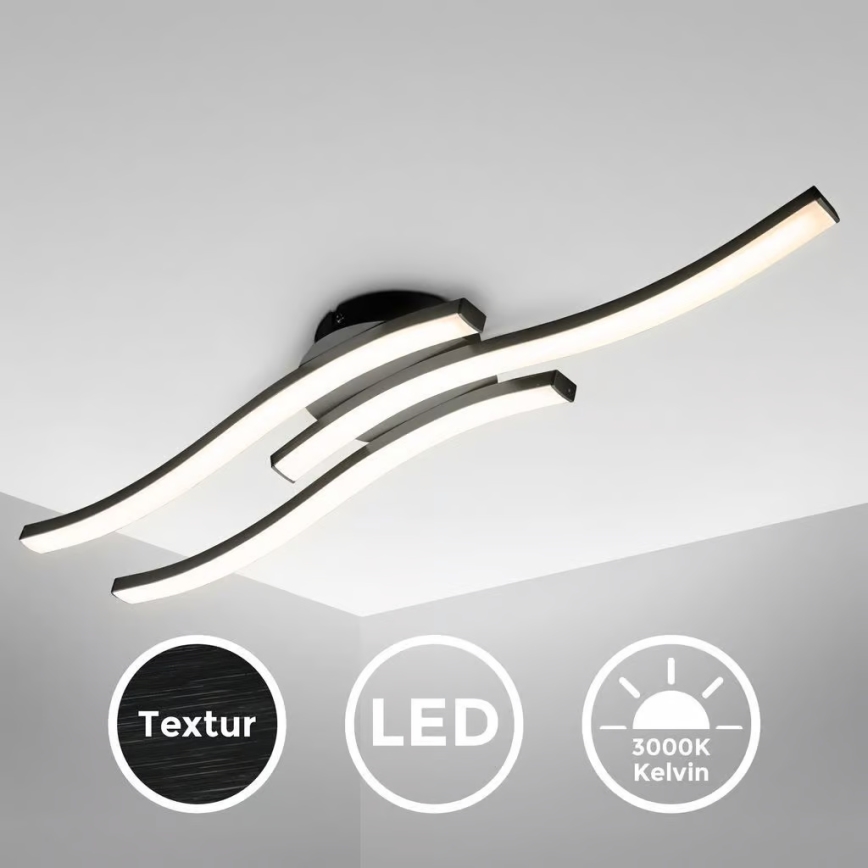 Candeeiro de teto LED 3xLED/6W/230V 2700K preto