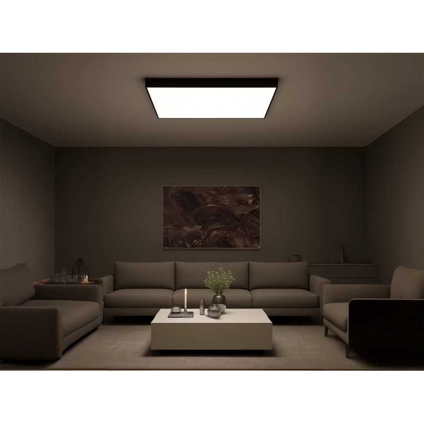 Candeeiro de teto LED/480W/230V 3000/4000/6500K 120x120 cm preto