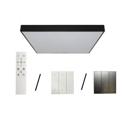 Candeeiro de teto LED/480W/230V 3000/4000/6500K 120x120 cm preto