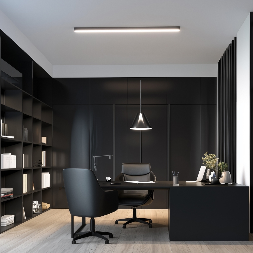 Candeeiro de tecto LED ALLDAY BASIC LED/20/30/40W/230V 2700/4000/6000K 120 cm preto