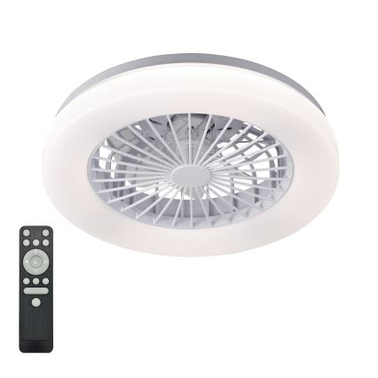 Candeeiro de teto LED dimerizável com ventilador VENTELUX LED/24W/230V 3000/4000/6500K Ø 45 cm branco + comando remoto