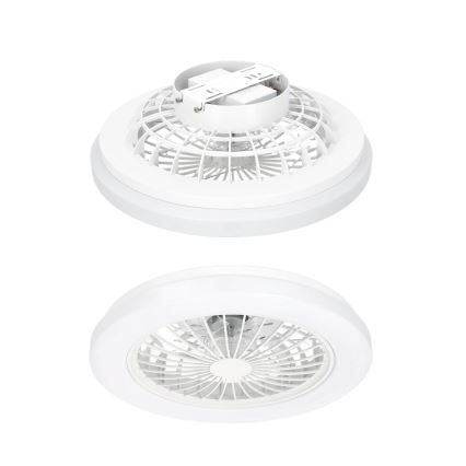 Candeeiro de teto LED dimerizável com ventilador VENTELUX LED/24W/230V 3000/4000/6500K Ø 45 cm branco + comando remoto