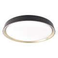 Candeeiro de teto LED dimerizável ILVI LED/30W/230V 2700-6500K diâmetro 40 cm preto/latão + controlo remoto