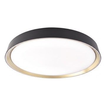 Candeeiro de teto LED dimerizável ILVI LED/30W/230V 2700-6500K diâmetro 40 cm preto/latão + controlo remoto