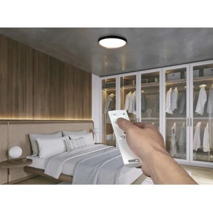 Candeeiro de tecto LED dimerizável ILVI LED/45W/230V 2700-6500K Ø 50 cm preto/bege + controlo remoto