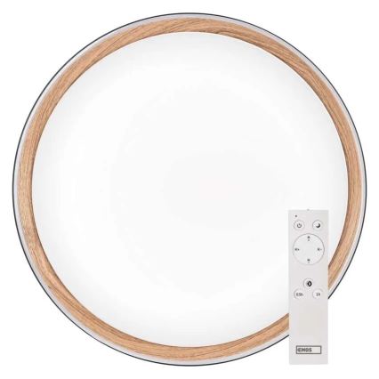 Candeeiro de tecto LED dimerizável ILVI LED/45W/230V 2700-6500K Ø 50 cm preto/bege + controlo remoto