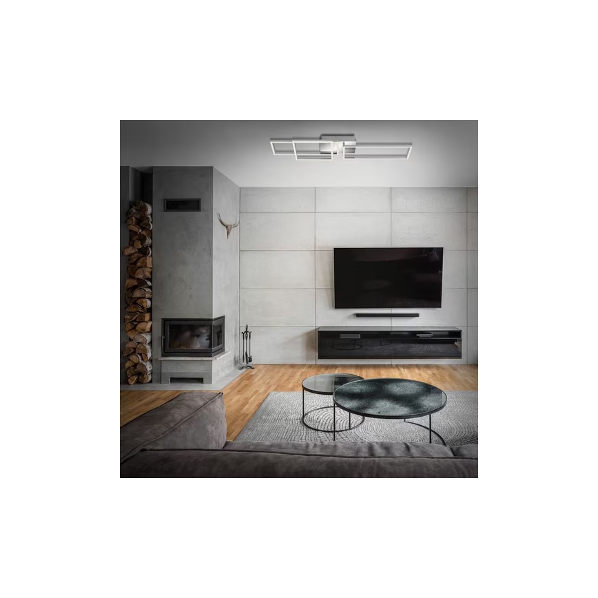 Candeeiro de teto LED dimerizável LED/42W/230V 3000K cromo fosco