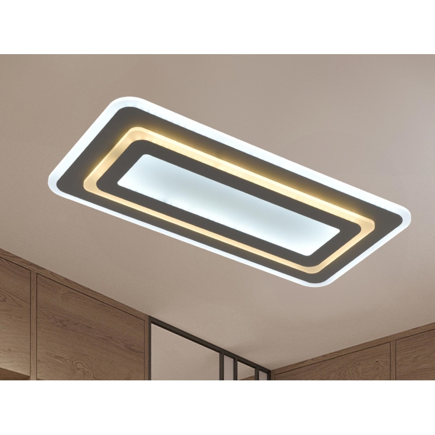 Plafon de teto LED dimerizável 85W/230V 3000-6500K cinzento + comando remoto