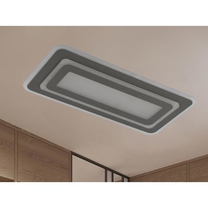 Plafon de teto LED dimerizável 85W/230V 3000-6500K cinzento + comando remoto