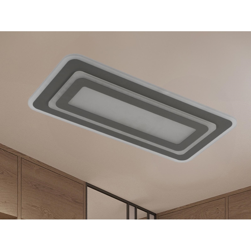 Plafon de teto LED dimerizável 85W/230V 3000-6500K cinzento + comando remoto