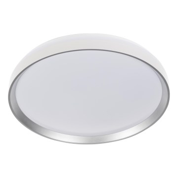 Candeeiro de teto LED dimerizável LIXAN LED/65W/230V 3000-6500K Ø 48,6 cm branco/prateado + comando remoto