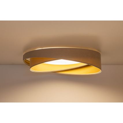Luminária de teto LED regulável SMART GALAXY MODERN LED/24W/230V 3000-6500K Ø 55 cm bege/dourado + comando remoto