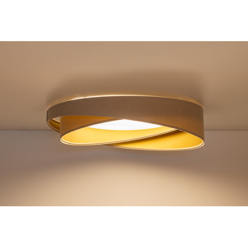 Luminária de teto LED regulável SMART GALAXY MODERN LED/24W/230V 3000-6500K Ø 55 cm bege/dourado + comando remoto