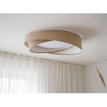 Luminária de teto LED dimerizável SMART GALAXY MODERN LED/24W/230V 3000-6500K diâmetro 55 cm bege/branca + controlo remoto