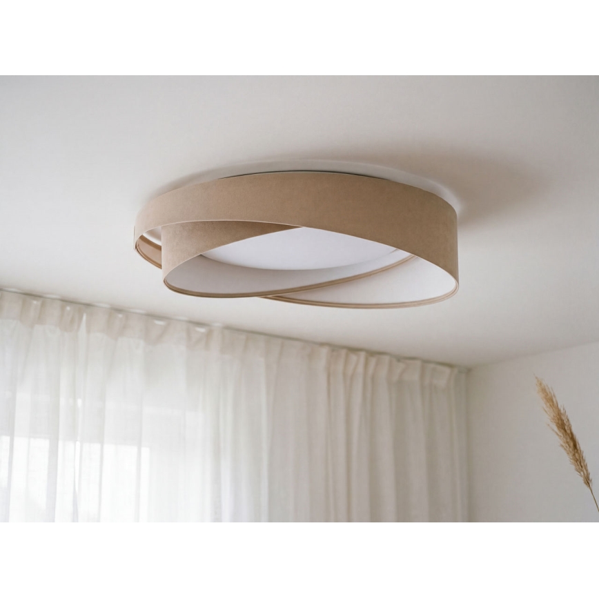 Luminária de teto LED dimerizável SMART GALAXY MODERN LED/24W/230V 3000-6500K diâmetro 55 cm bege/branca + controlo remoto