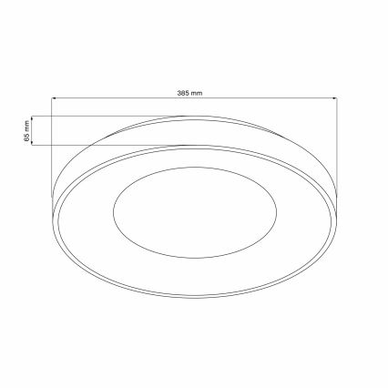 Luminária de teto LED dimerizável para casa de banho WITOLD LED/48W/230V diâmetro 38,5 cm 3000-6000K IP44 + controlo remoto