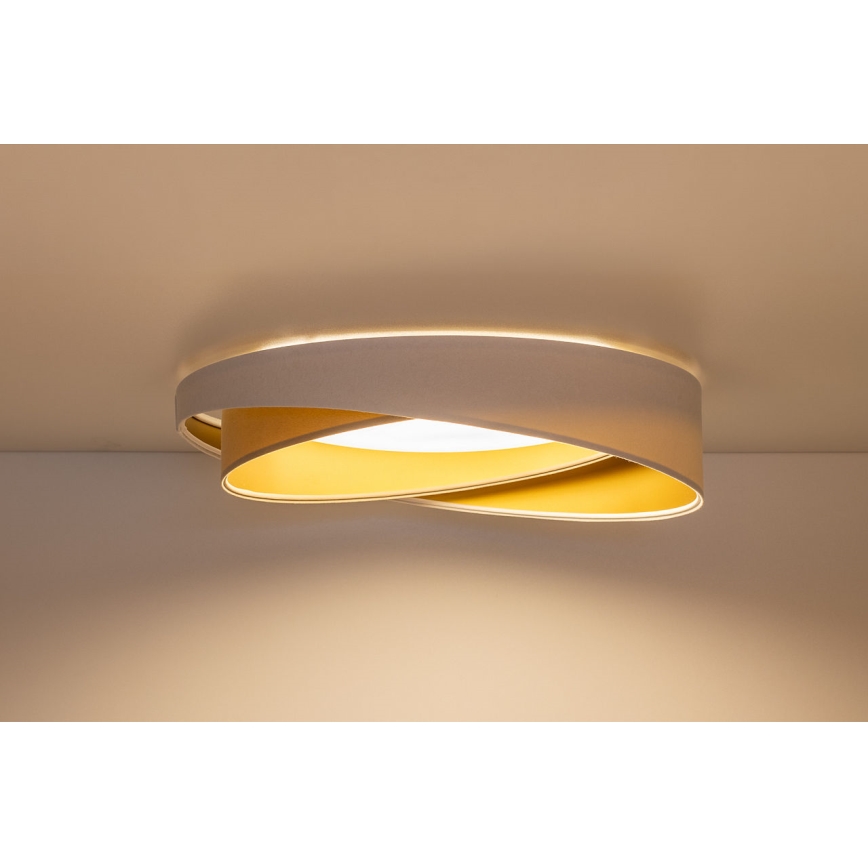 Candeeiro de teto LED GALAXY MODERN LED/24W/230V Ø 55 cm branco/bege/dourado